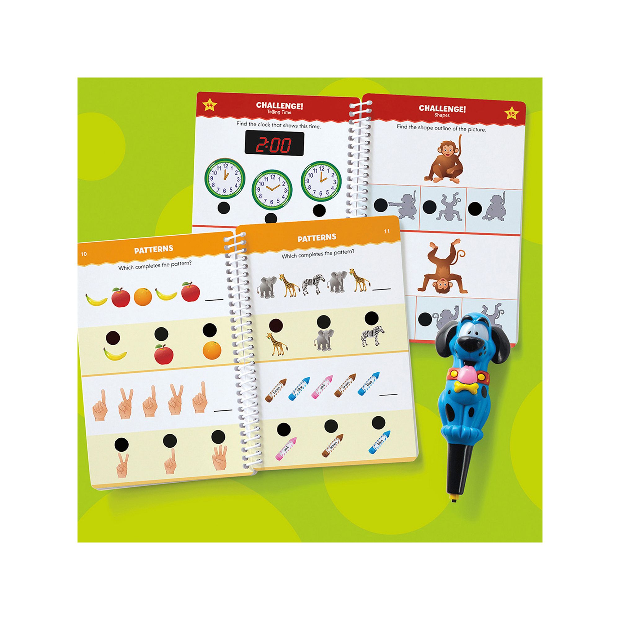 Educational Insights Hot Dots Jr. Lets Master Kindergarten Math Book Set, 