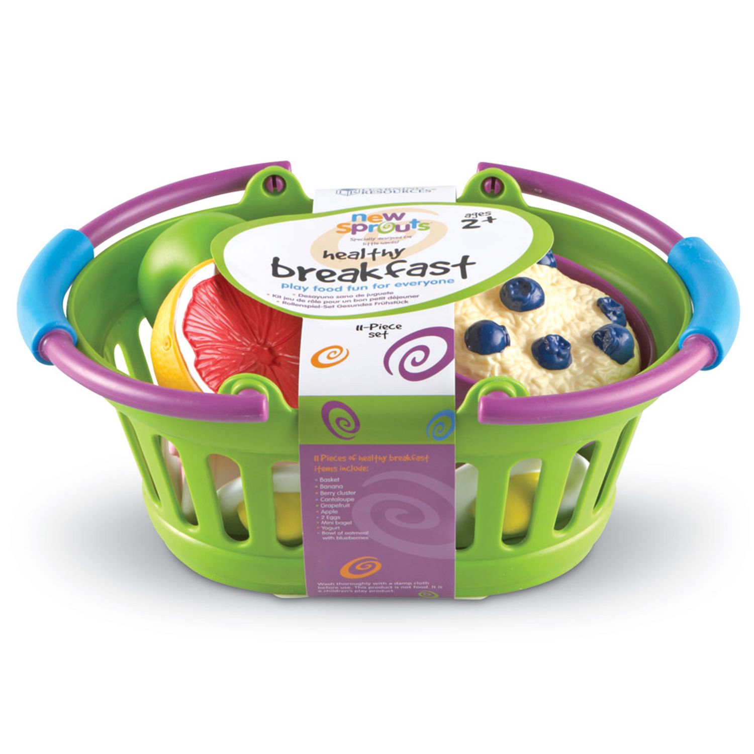 thumbnail image 2 of Learning Resources New Sprouts Picnic Set - 14 Piece Pretend Play Food For Toddlers 2 of 13