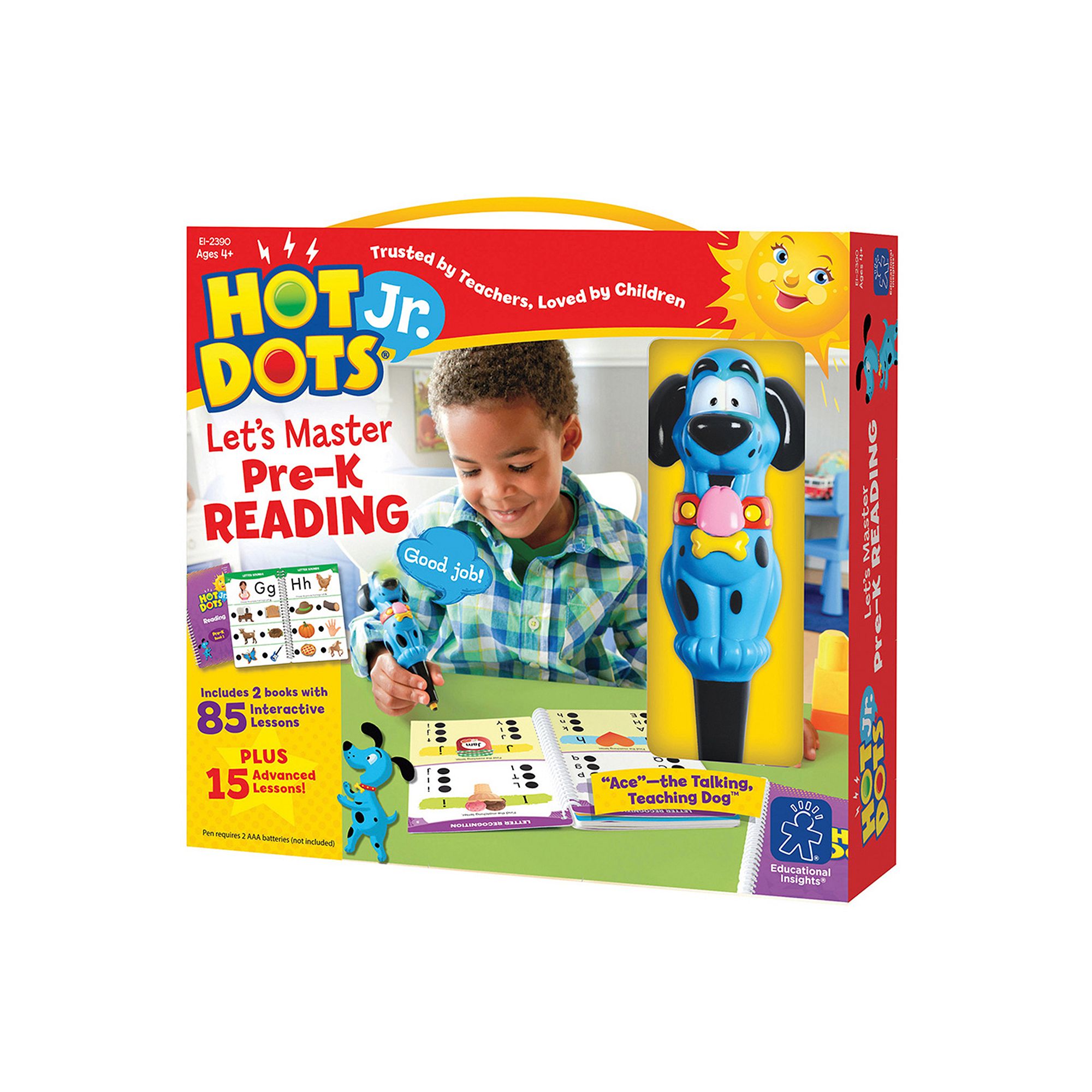Hot Dots Jr. set and Ace—The Talking, Teaching Dog Pen, Multi