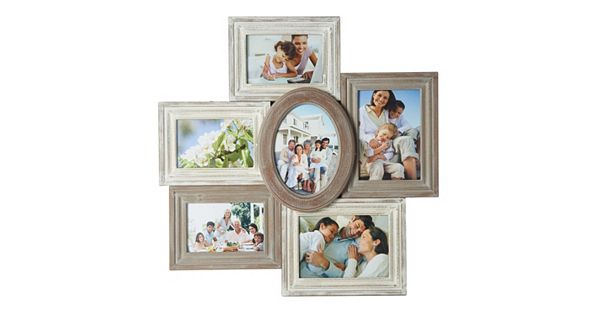 Melannco 6-Opening Distressed Collage Frame