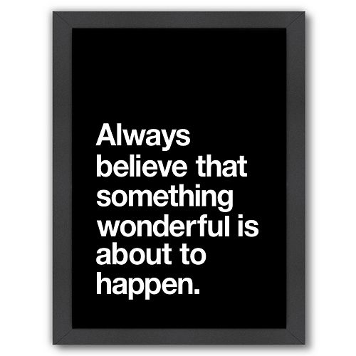 Americanflat "Always Believe" Framed Wall Art