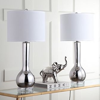 Safavieh 2 pc Long Neck Ceramic Table Lamp Set