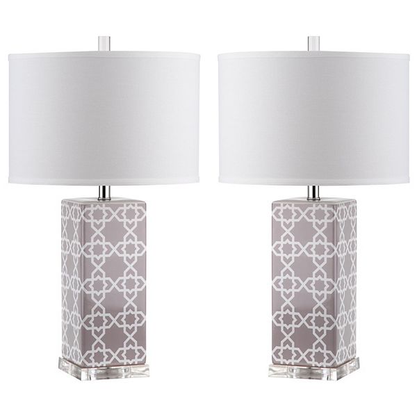 Safavieh Quatrefoil 2piece Table Lamp Set