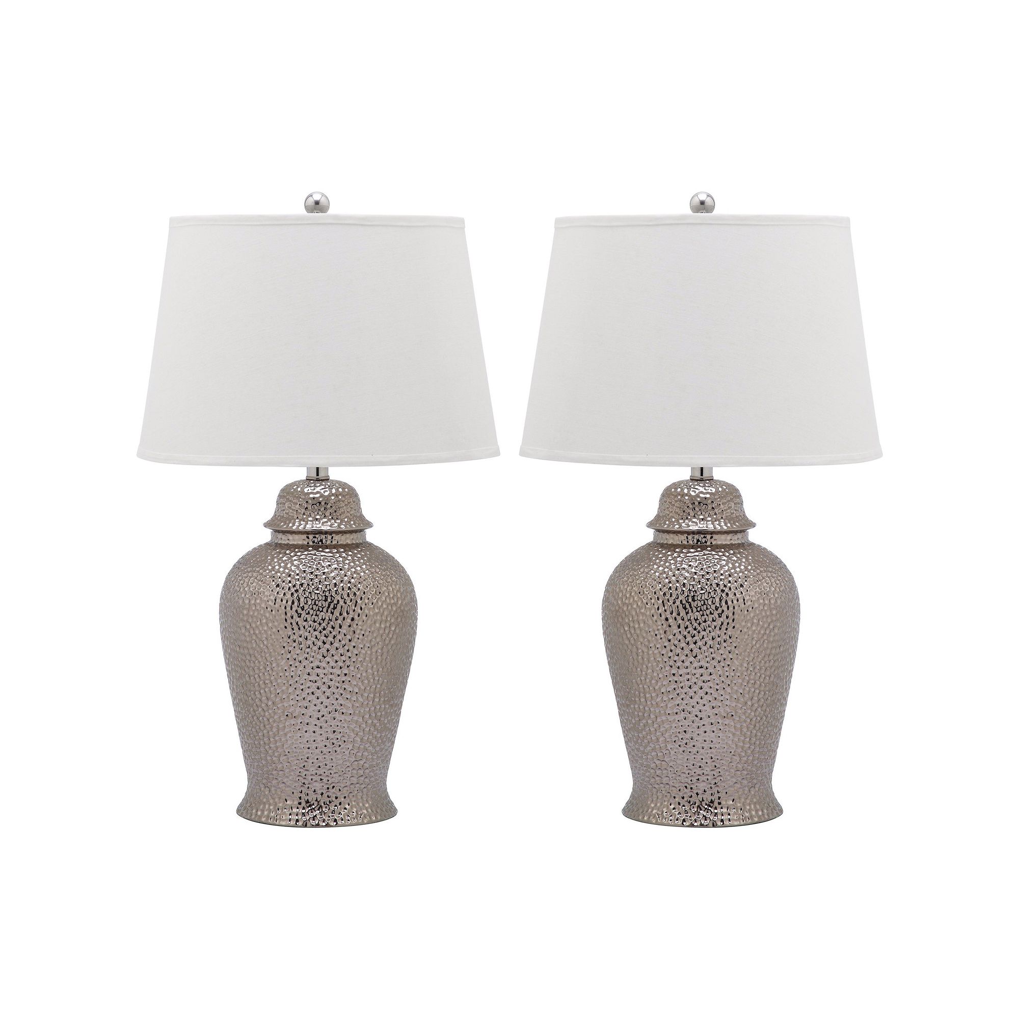 Safavieh 2-piece Ginger Jar Lamp Set, Silver
