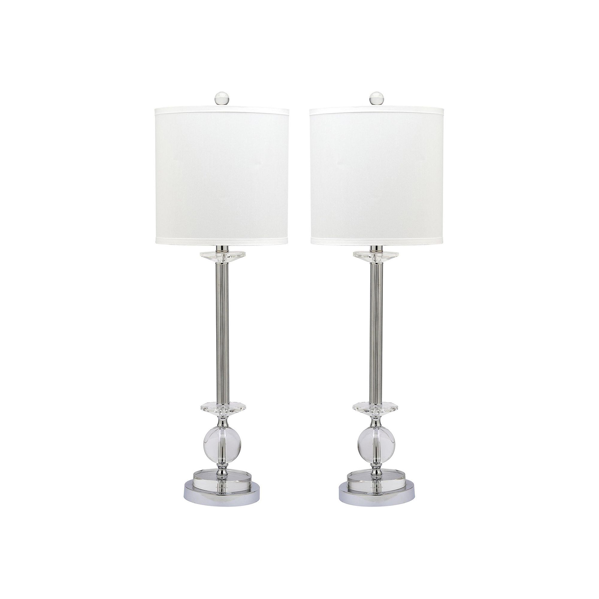 Safavieh 2-piece Marla Glass Candlestick Lamp Set, Clear
