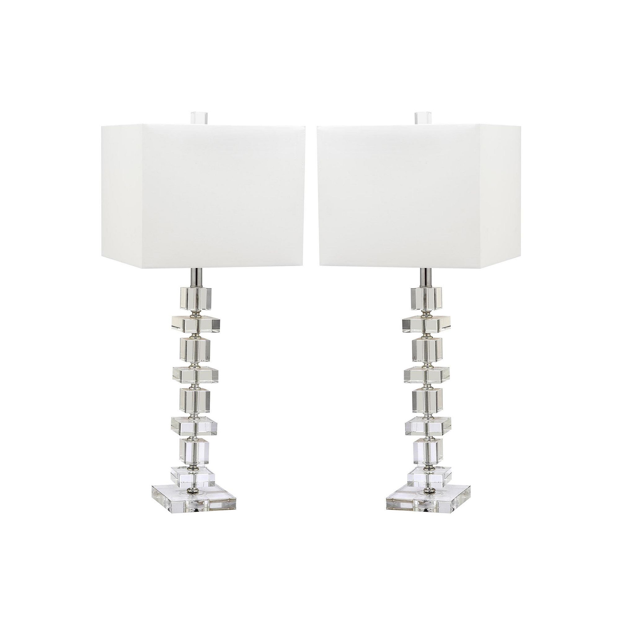 Safavieh 2-piece Deco Glass Table Lamp Set, Clear