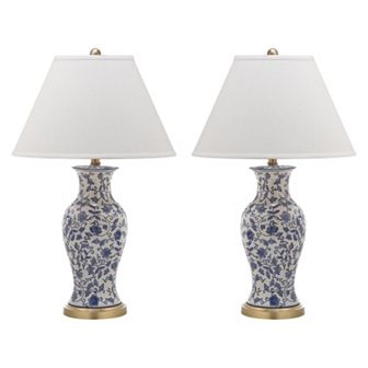Safavieh 2 pc Beijing Floral Urn Lamp Set