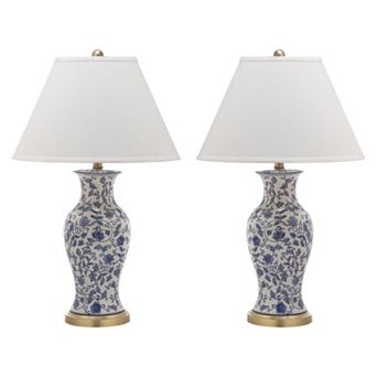 Safavieh 2 pc Beijing Floral Urn Lamp Set