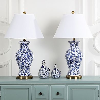 Safavieh 2-piece Beijing Floral Urn Lamp Set