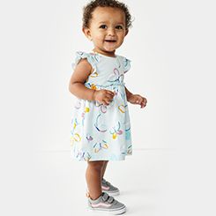 Toddler Baby Girl Summer Clothes Short Sleeve Little Dinosaur Pattern Dress Baby Girl Onesies One-Piece