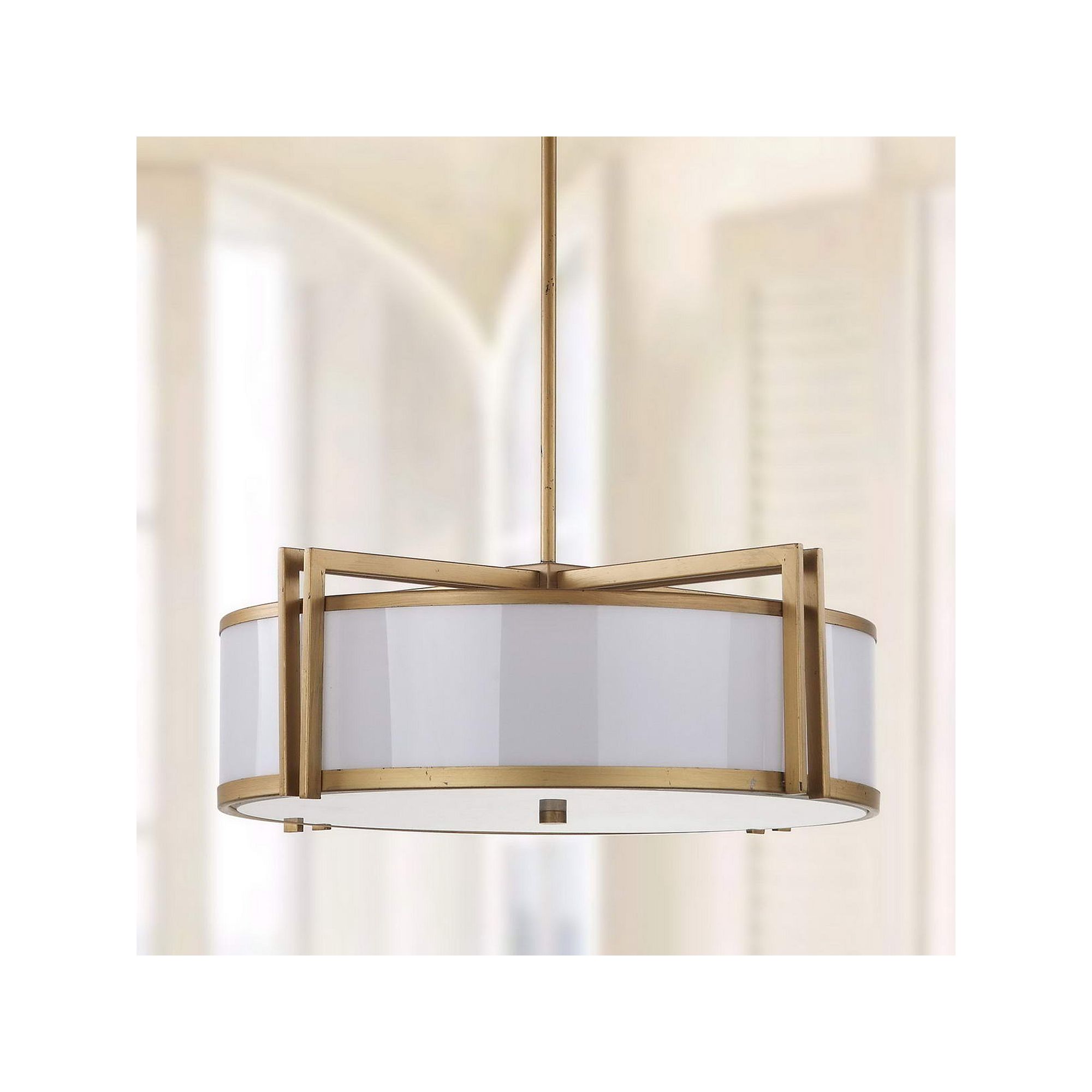 Safavieh Orb Drum Pendant Lamp, Antique Gold