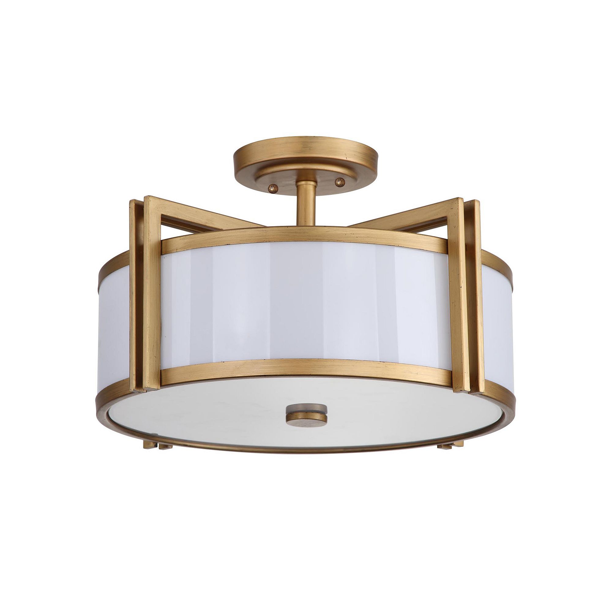 Safavieh Orb Semi-Flush Mount Ceiling Light, Antique Gold
