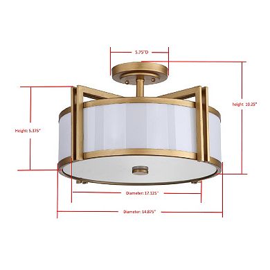 Safavieh Orb Semi-Flush Mount Ceiling Light