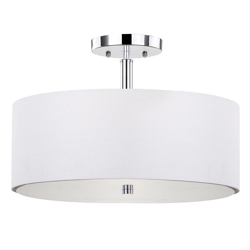 Safavieh Clara 3 Light 16 in. Dia. Semi Flush Drum Light