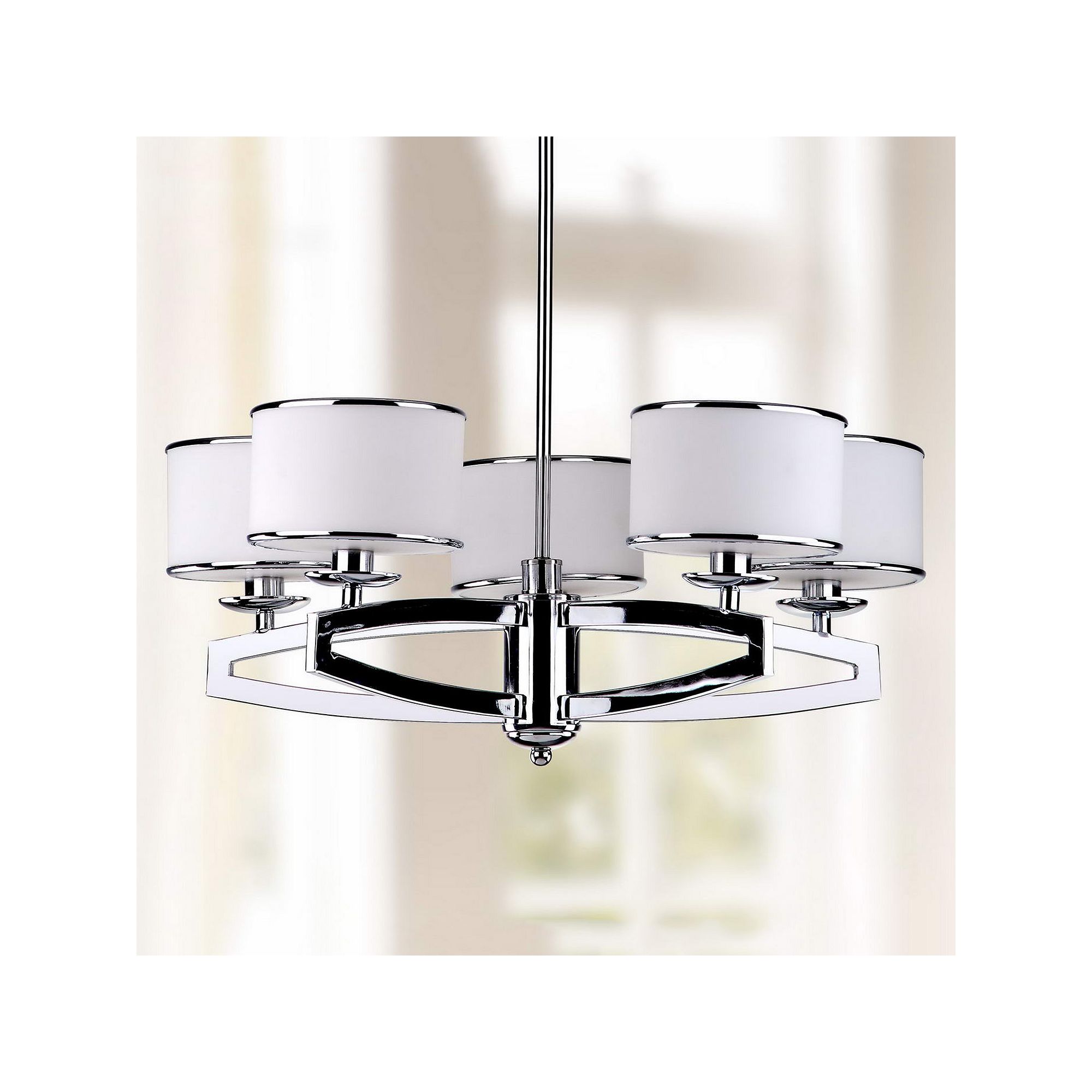 Safavieh Lenora Drum Pendant Light, Grey