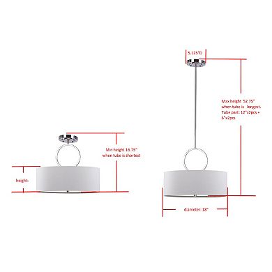 Safavieh Debonair Drum Pendant Light