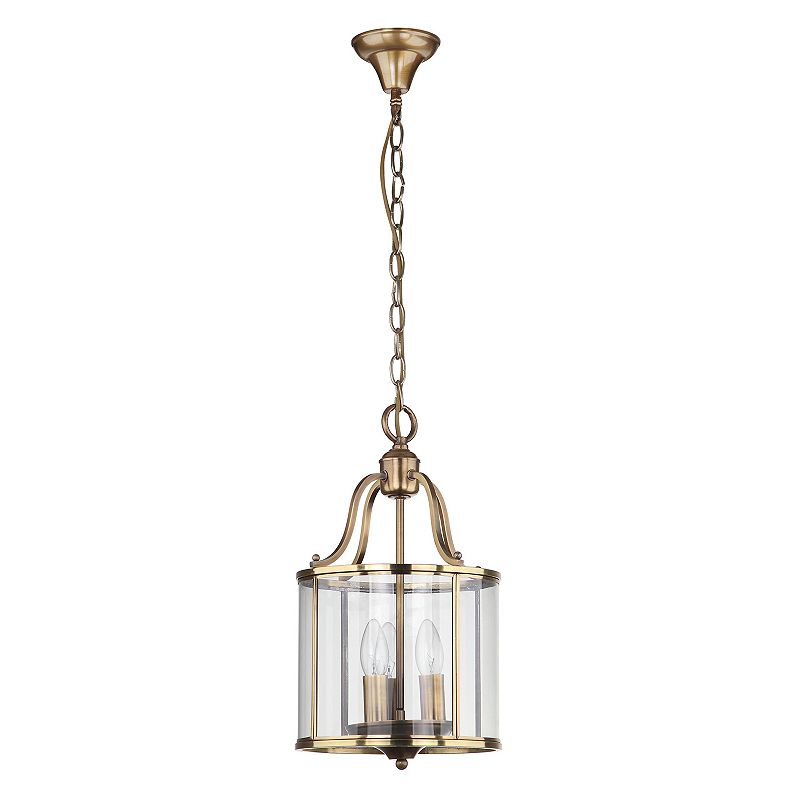 Safavieh Sutton Place 3-Light Rustic Small Pendant  Brass