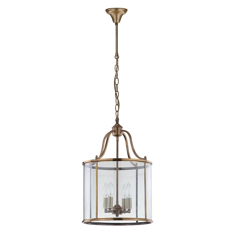 SAFAVIEH Sutton Place 4-Light Rustic Medium Pendant  Brass