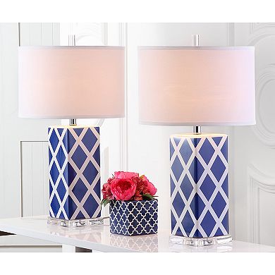 Safavieh 2-piece Garden Lattice Table Lamp Set