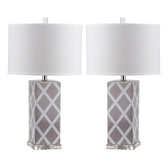 Safavieh 2 pc Garden Lattice Table Lamp Set