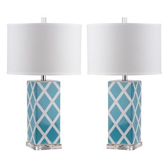 Safavieh 2 pc Garden Lattice Table Lamp Set