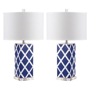 Safavieh 2 pc Garden Lattice Table Lamp Set