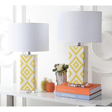 Safavieh 2-piece Geometric Table Lamp Set