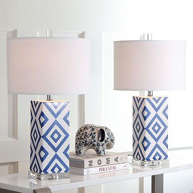 Safavieh 2-piece Geometric Table Lamp Set