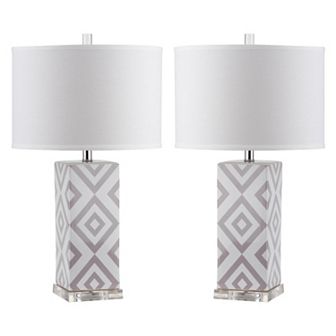 Safavieh 2 pc Geometric Table Lamp Set