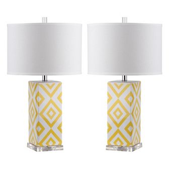 Safavieh 2 pc Geometric Table Lamp Set