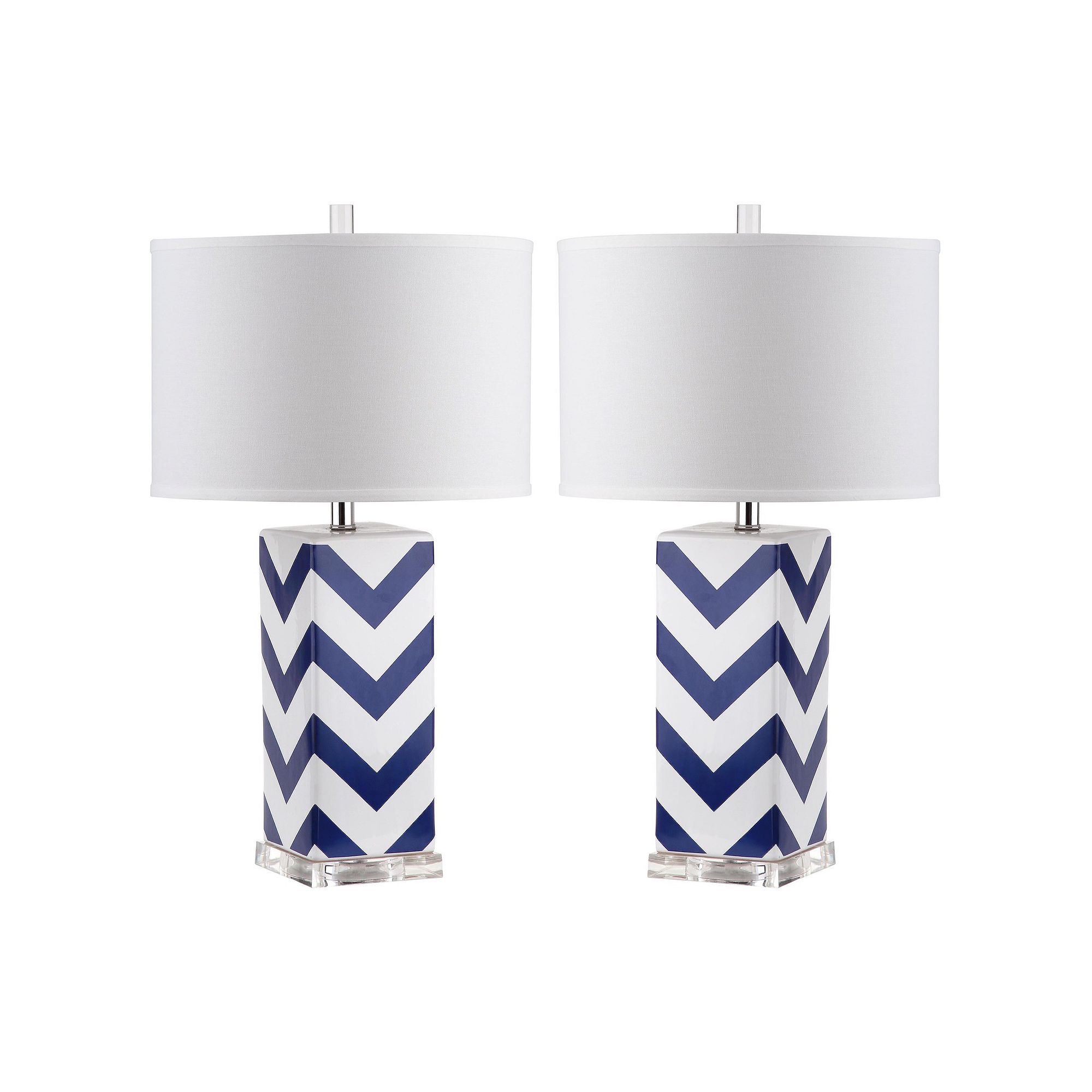 Safavieh 2-piece Chevron Table Lamp Set, Blue