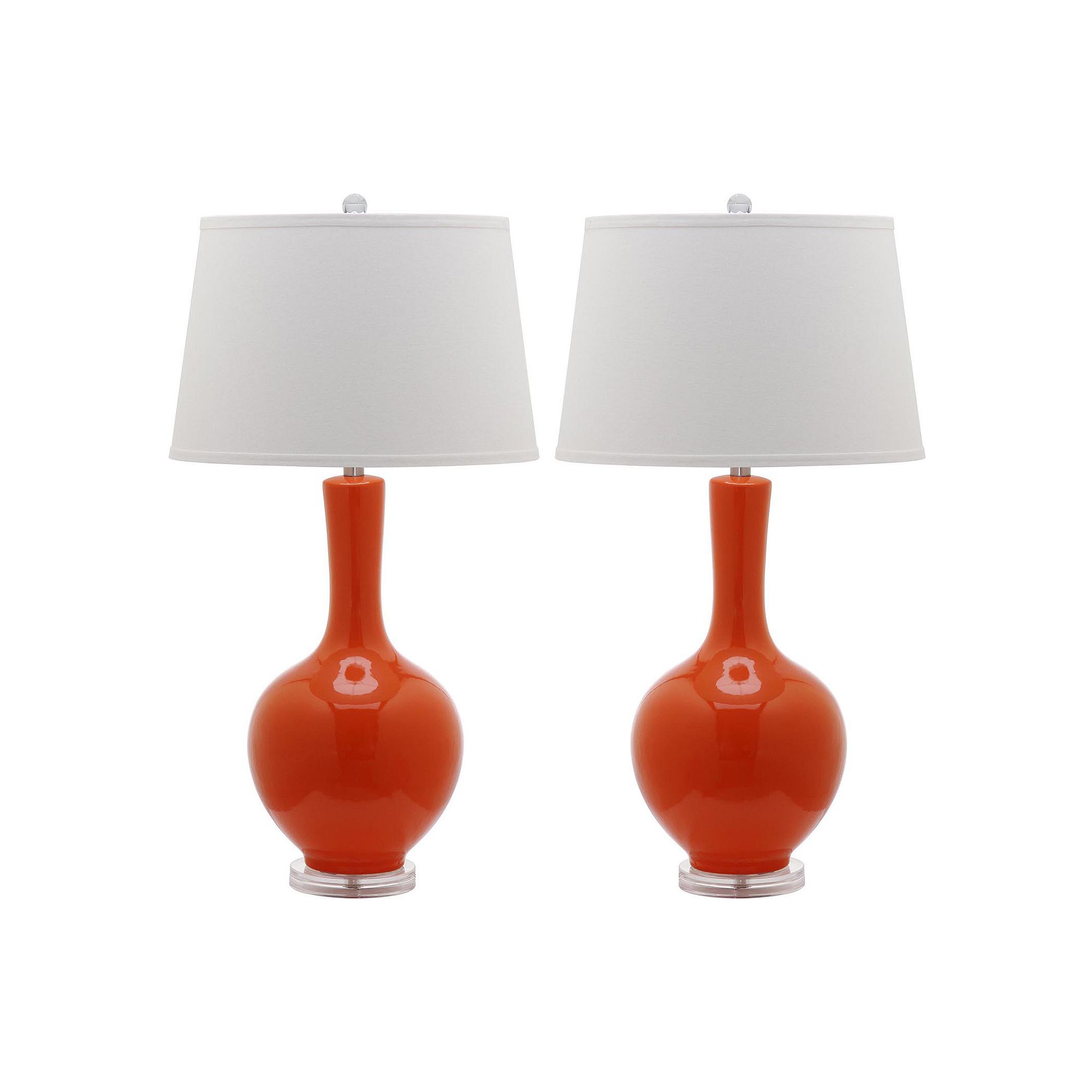 Safavieh 2-piece Blanche Gourd Lamp Set, Orange