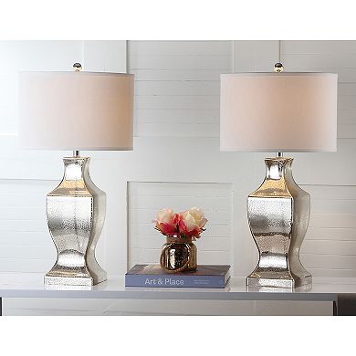 Safavieh 2-piece Sculpted Glass Lamp Set