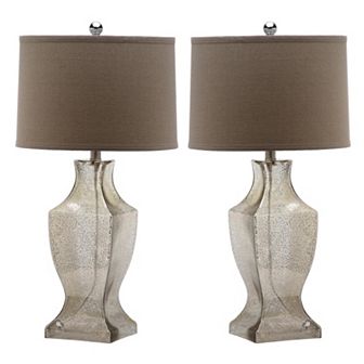 Safavieh 2 pc Sculpted Glass Lamp Set