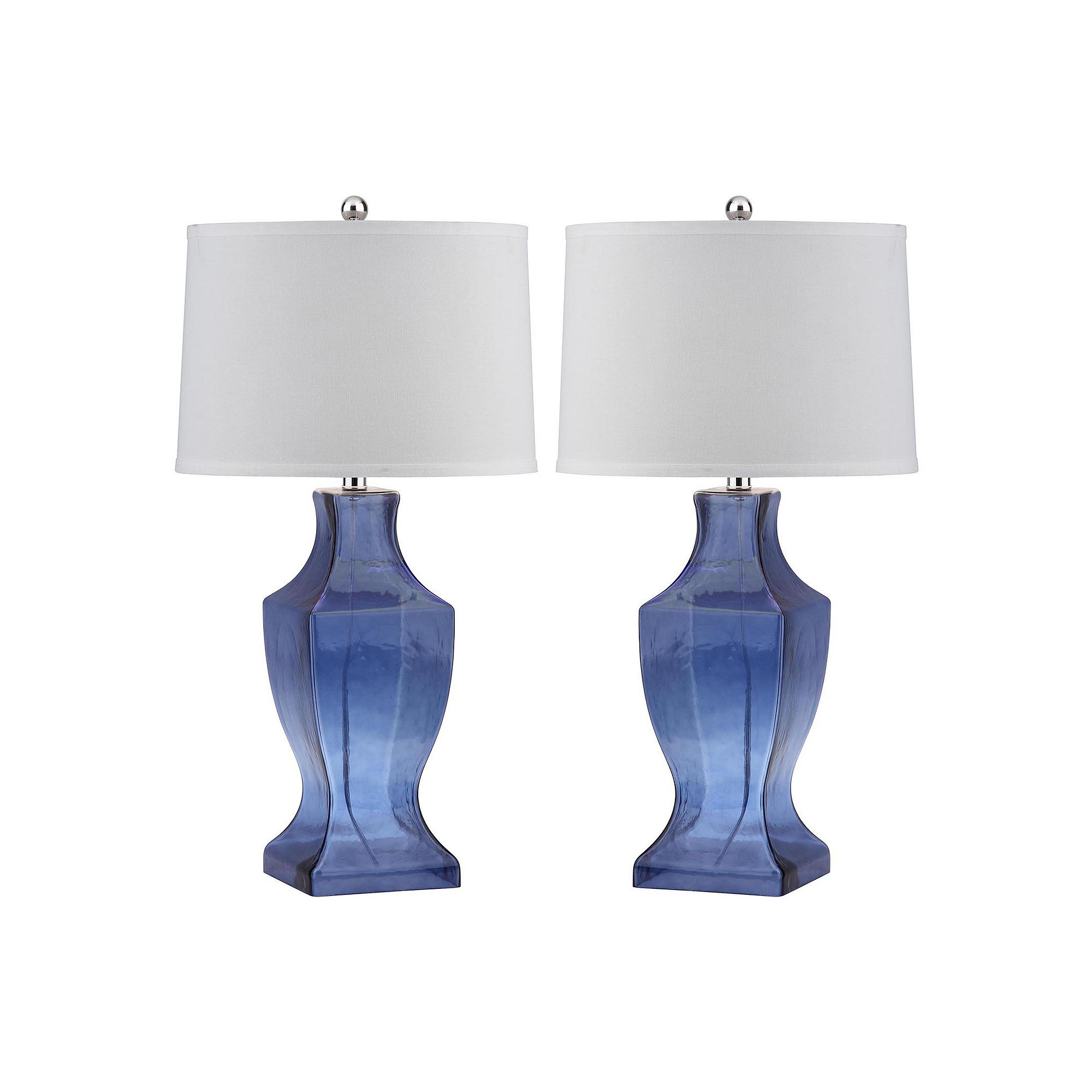 Safavieh 2-piece Sculpted Glass Lamp Set, Blue