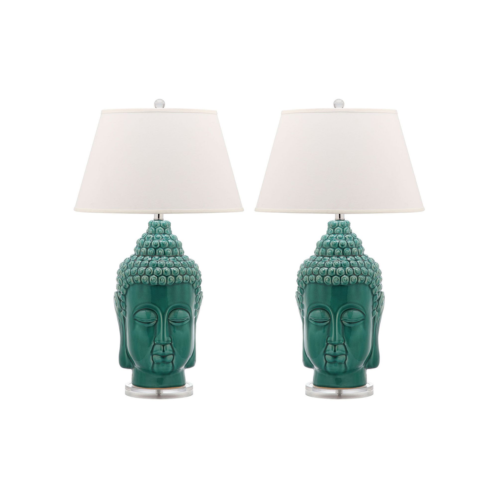 Safavieh 2-piece Serenity Buddha Table Lamp Set, Blue