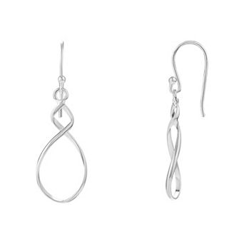 PRIMROSE Sterling Silver Twist Teardrop Earrings