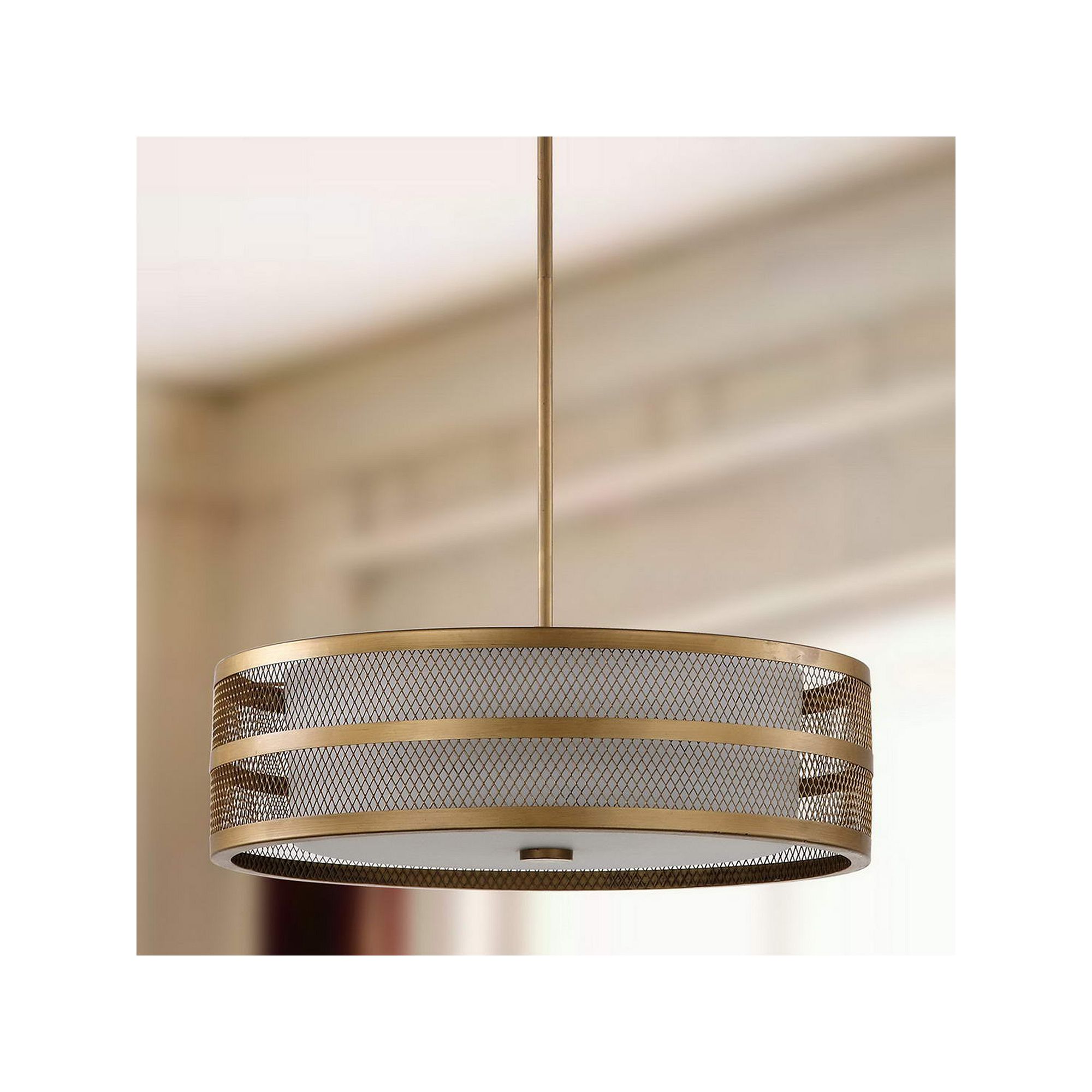 Safavieh Greta Veil Pendant Light, Antique Gold