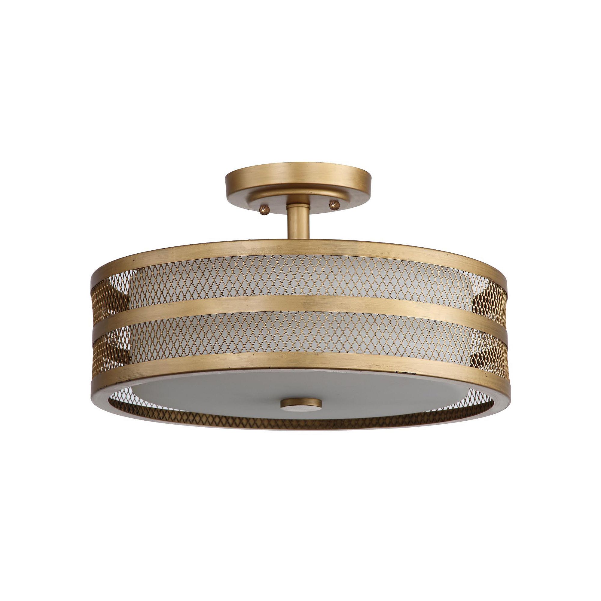Safavieh Greta Veil Ceiling Light, Antique Gold