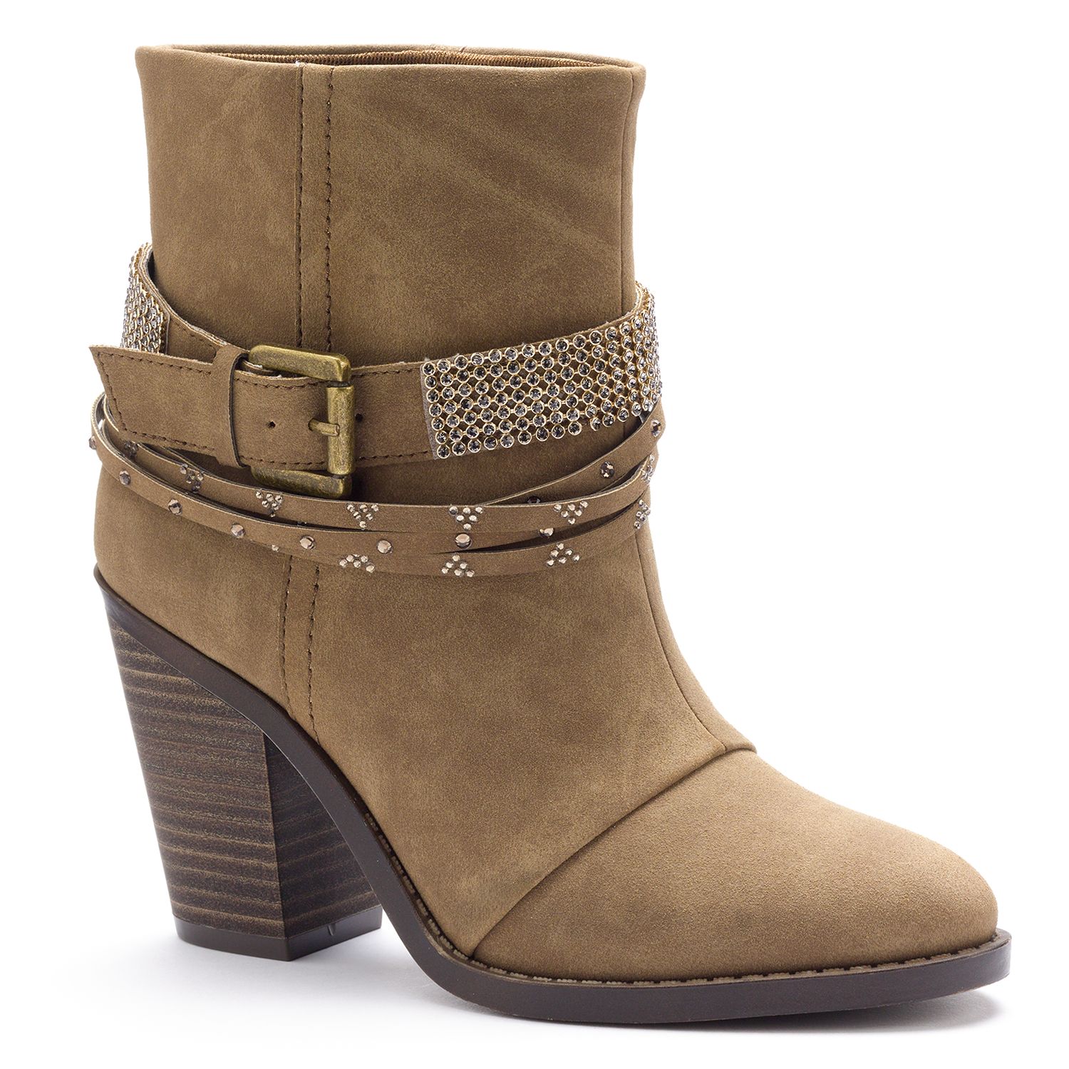 western heeled booties