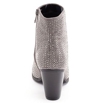 Juicy couture women's rhinestone ankle boots hot sale