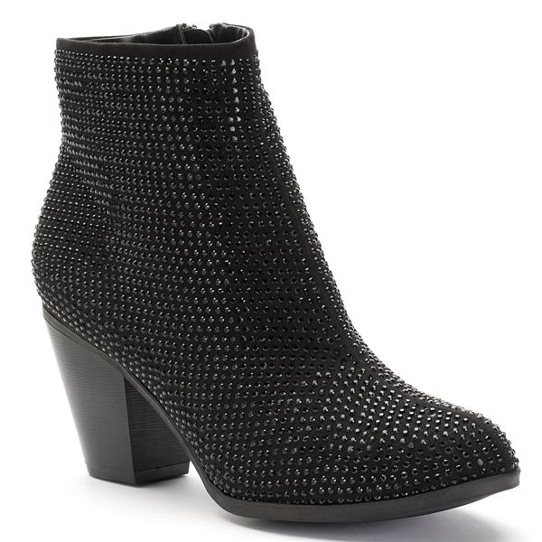 Juicy couture women's store rhinestone ankle boots