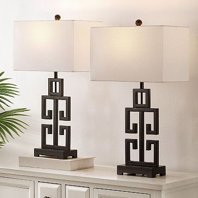 Safavieh 2-piece Greek Key Table Lamp Set