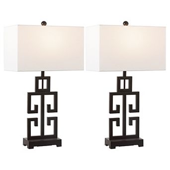Safavieh 2 pc Greek Key Table Lamp Set