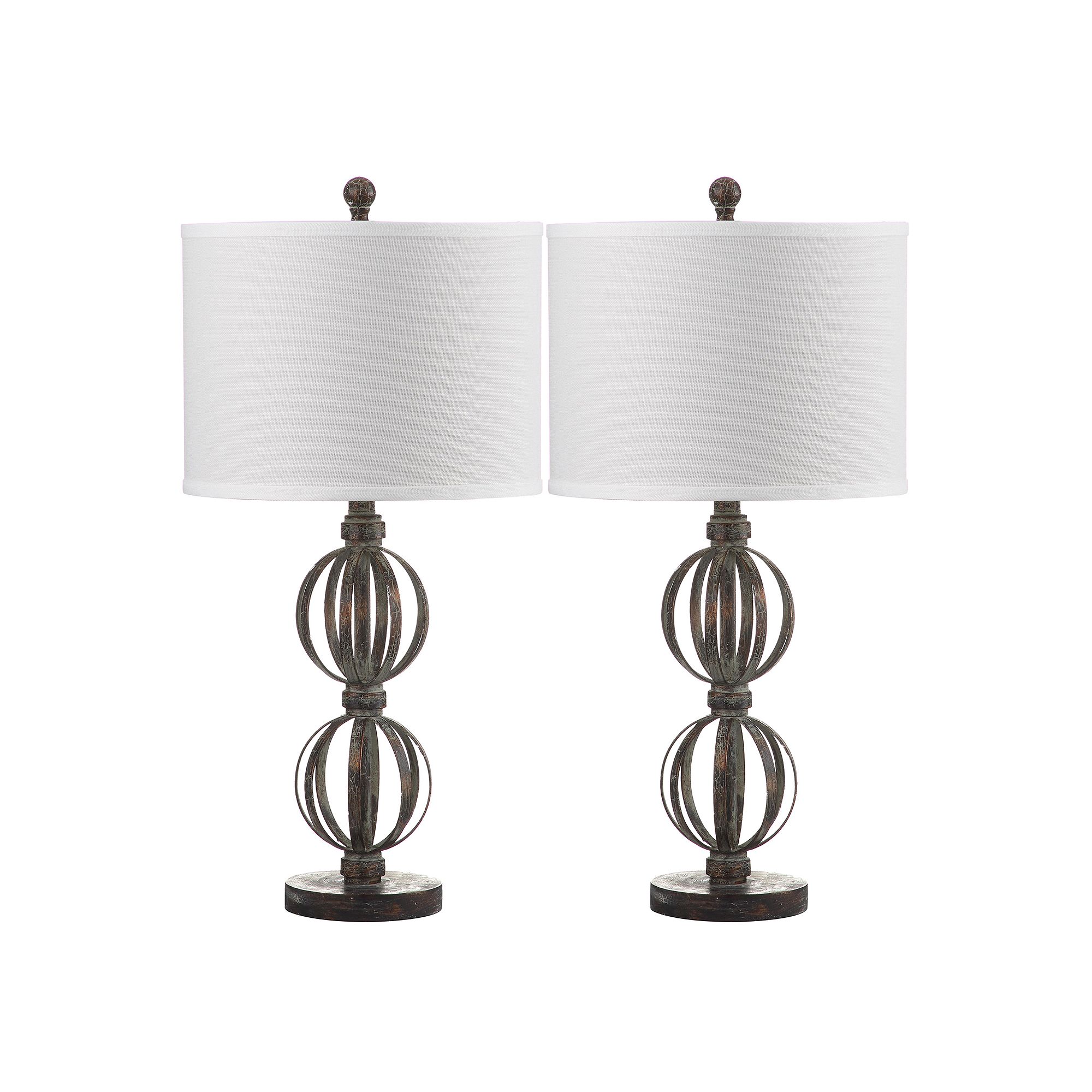 Safavieh 2-piece Calista Double Sphere Table Lamp Set, Oil Rubbed Bronze