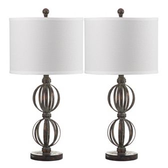 Safavieh 2 pc Calista Double Sphere Table Lamp Set