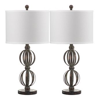 Safavieh 2 pc Calista Double Sphere Table Lamp Set