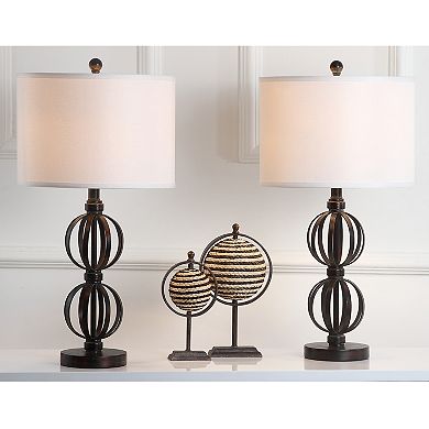 Safavieh 2-piece Calista Double Sphere Table Lamp Set