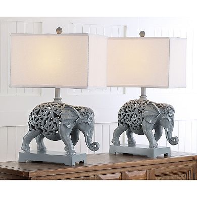 Safavieh 2-piece Hathi Sculpture Table Lamp Set