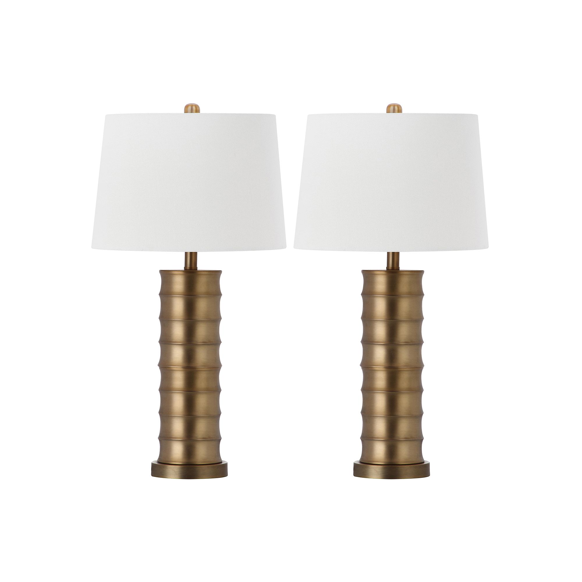 Safavieh 2-piece Linus Column Table Lamp Set, Gold